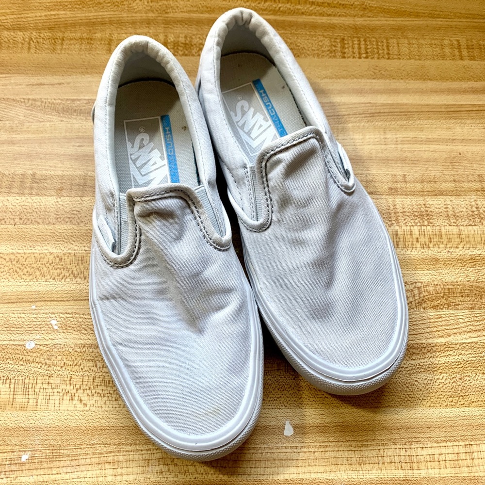 Gray Slip on Vans, size 4/5.5